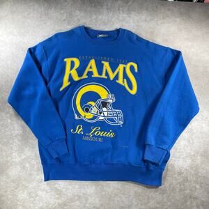 90’s St. Louis Rams Football Helmet Graphic Pullover Sweatshirt